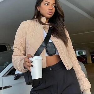 Princess Polly cropped puffer jacket